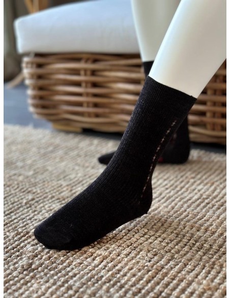 Chaussette mi haute sans élastique - La mérinos