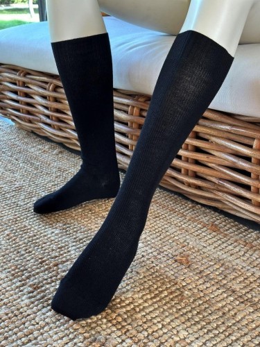 Chaussette haute sans élastique - La laine haute