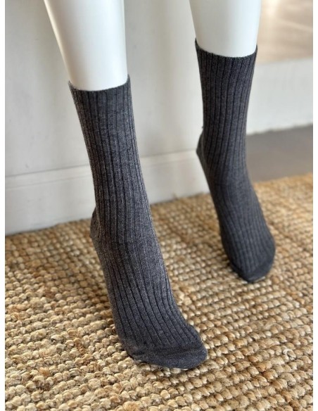 Chaussette mi haute sans couture - La pure laine