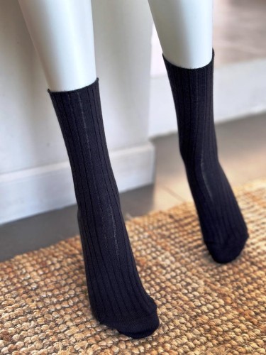 Chaussette mi haute sans couture - La pure laine