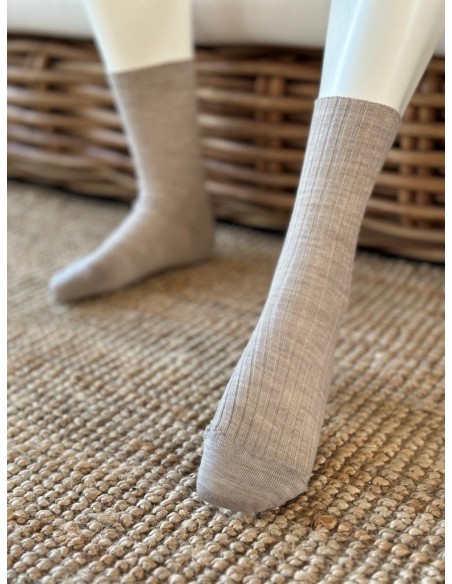 Chaussette mi haute sans couture - La pure laine