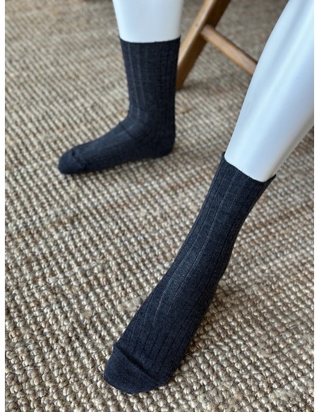 Chaussette mi haute sans couture - La pure laine