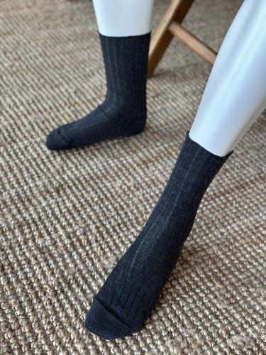 Chaussette mi haute sans couture - La pure laine