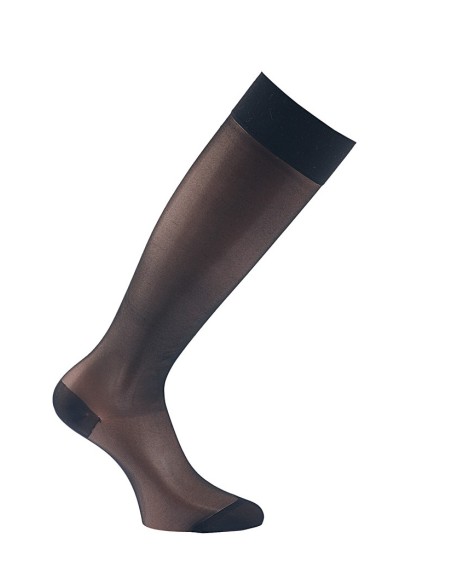 Chaussette de contention 70D transparent - Maille lisse 70
