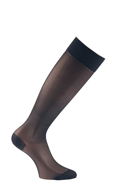 Chaussette de contention 70D transparent - Maille lisse 70