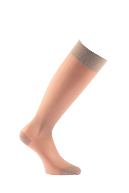 Chaussette de contention 70D transparent - Maille lisse 70